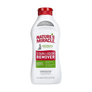 Nature's Miracle enzymatic stain and odor remover for effective pet mess cleanup.