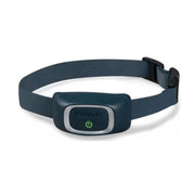 PetSafe collar with adjustable strap and power button for pet training and containment.