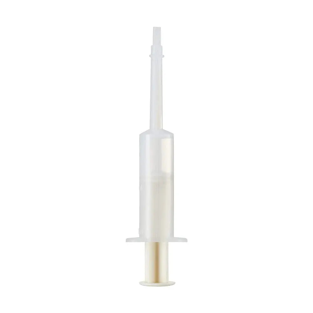 Clear plastic syringe for precise liquid measurement and dispensing in various applications.