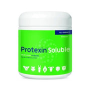 Protexin Soluble multi-strain probiotic powder for all animals in a green container.