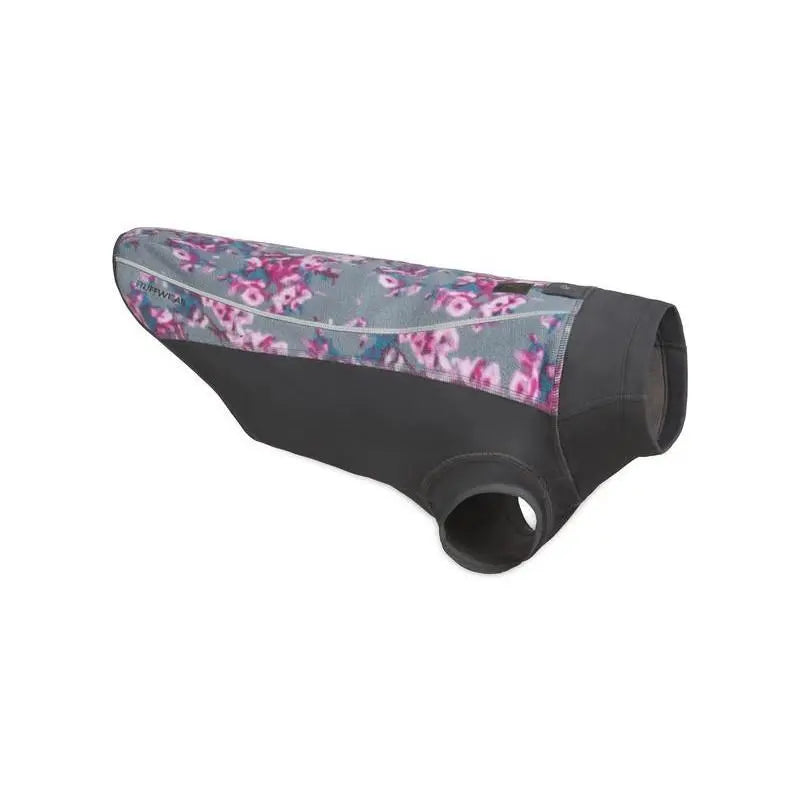 Stylish dog coat with floral design, perfect for keeping pets warm and fashionable in cold weather.