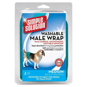 Washable male dog wrap for incontinence and marking, featuring super-absorbent material for comfort.