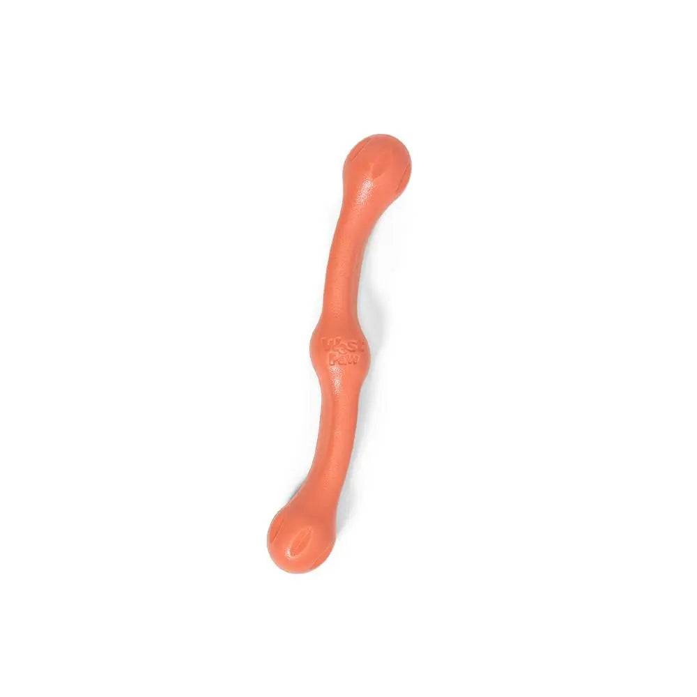 Durable orange dog chew toy designed for interactive play and dental health.