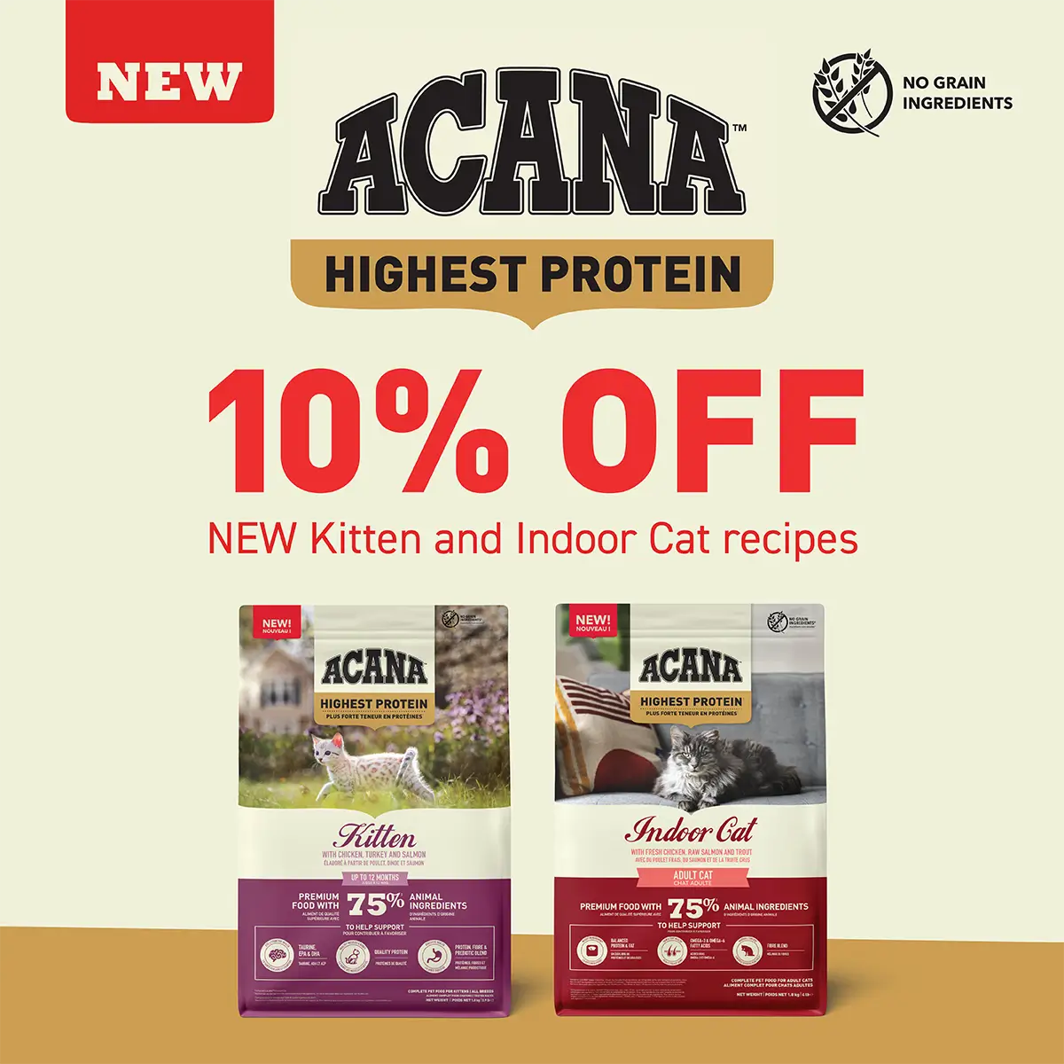 Shop Save-10-NEW-Acana-Highest-Protein-Cat-Formulas| Canine & Co