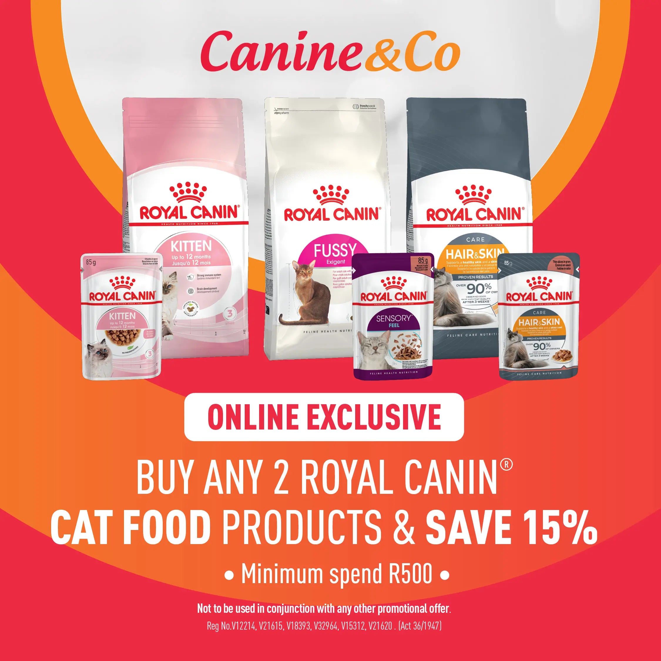 Royal Canin Cat Food - Buy 2 Save 15%