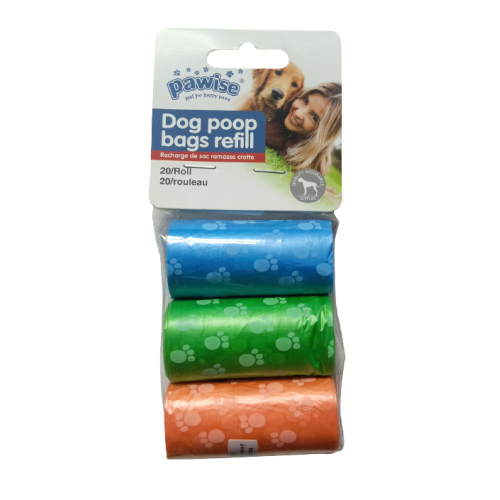 Pawise Poop Bags 3 Pack (60 bags)