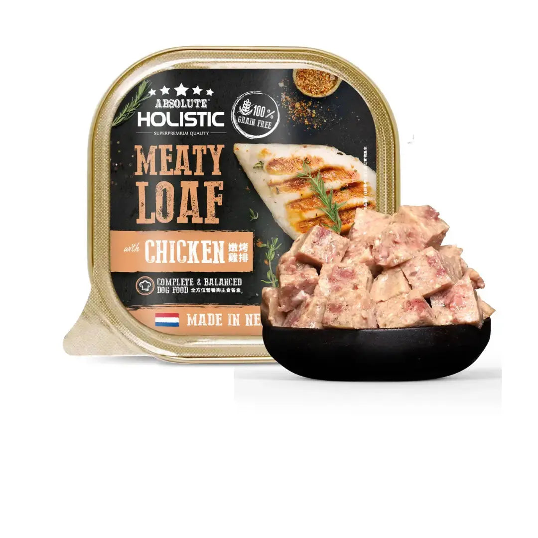 Absolute Holistic Meaty Loaf Chicken Wet Dog Food Can   | Canine & Co