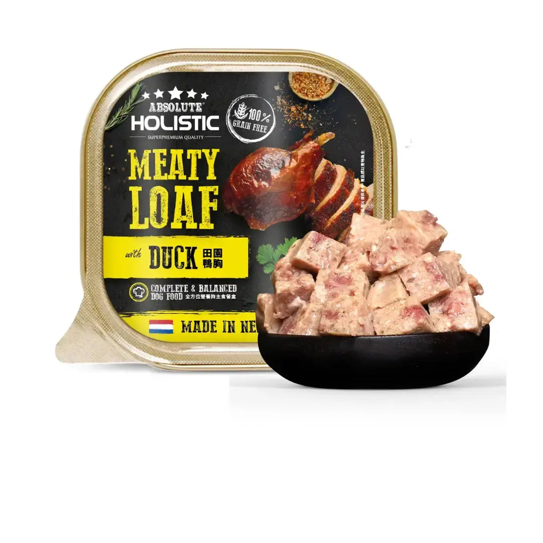 Absolute Holistic Meaty Loaf Duck Wet Dog Food Can   | Canine & Co