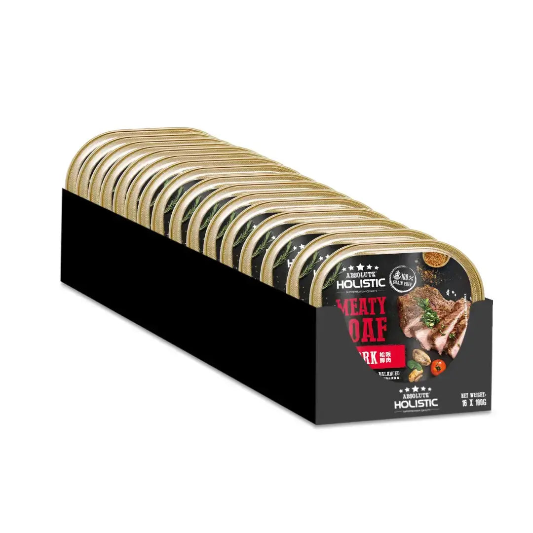 Absolute Holistic Meaty Loaf Pork Wet Dog Food Can   | Canine & Co