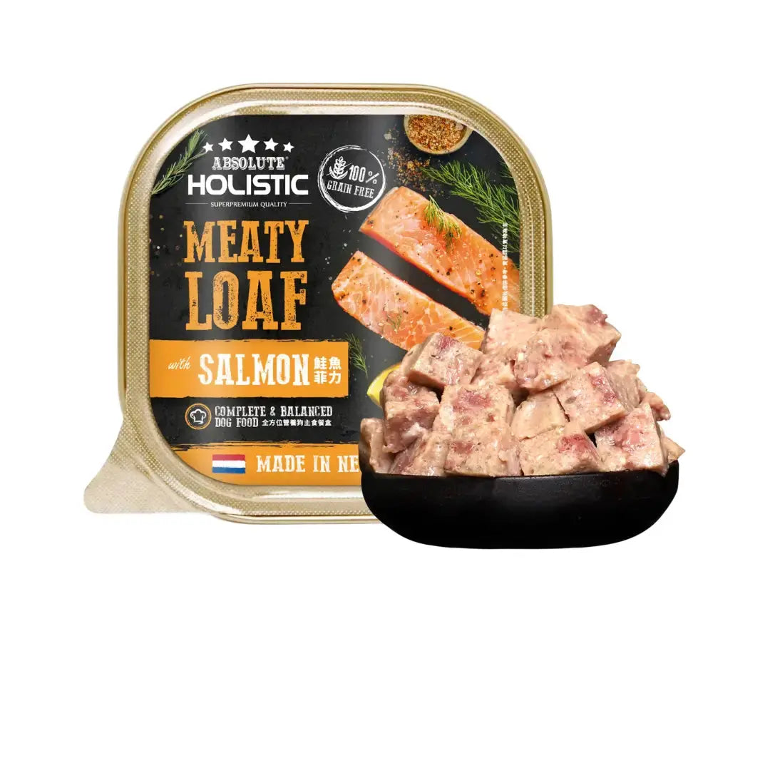 Absolute Holistic Meaty Loaf Salmon Wet Dog Food Can   | Canine & Co