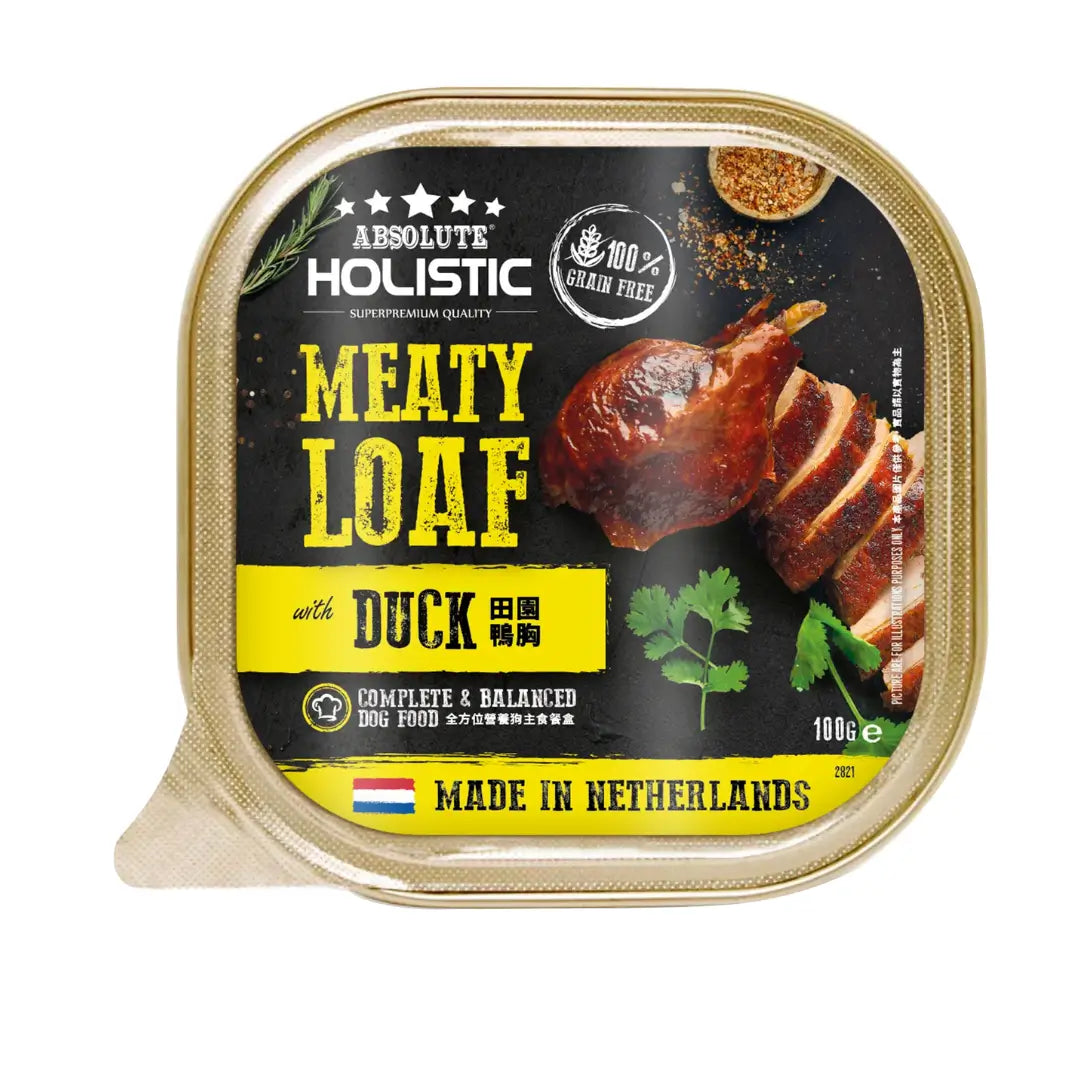 Absolute Holistic Meaty Loaf Duck Wet Dog Food Can