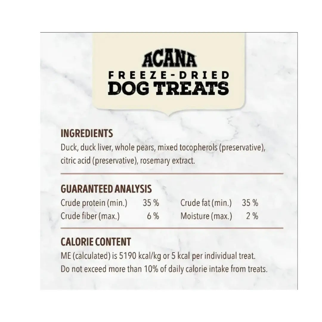 Acana Duck & Pear Freeze-Dried Dog Treats   | Canine & Co