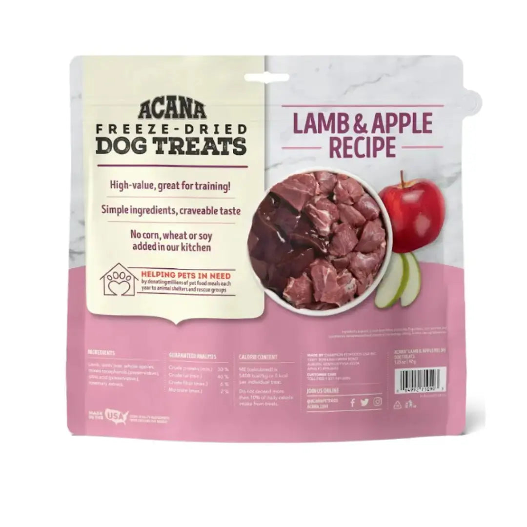 Acana Lamb & Apple Freeze Dried Dog Treats   | Canine & Co
