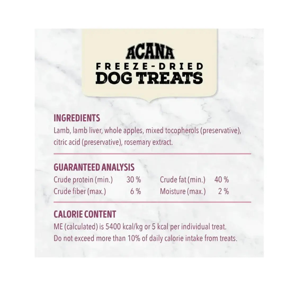 Acana Lamb & Apple Freeze Dried Dog Treats   | Canine & Co