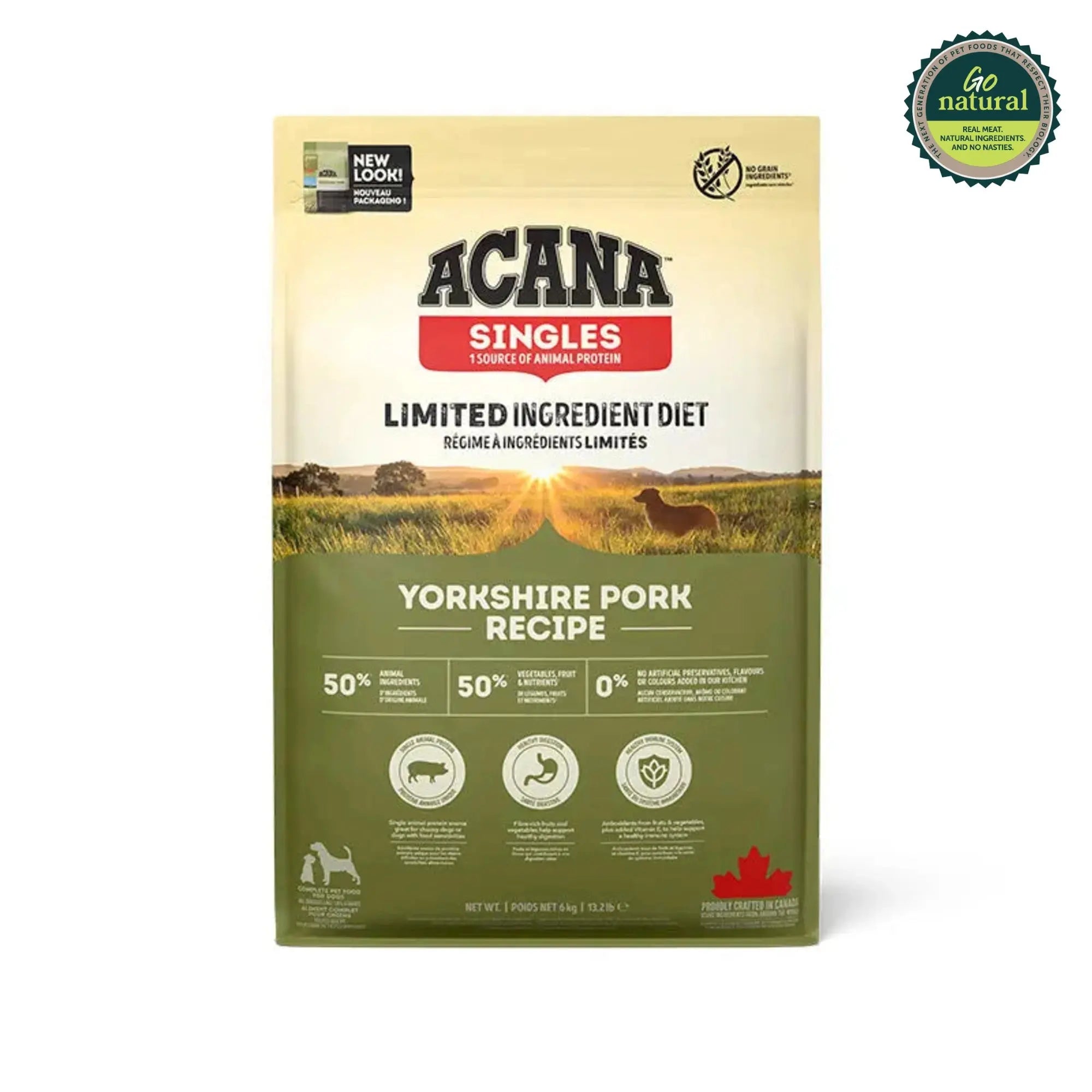 Acana Singles Yorkshire Pork Dry Dog Food   | Canine & Co