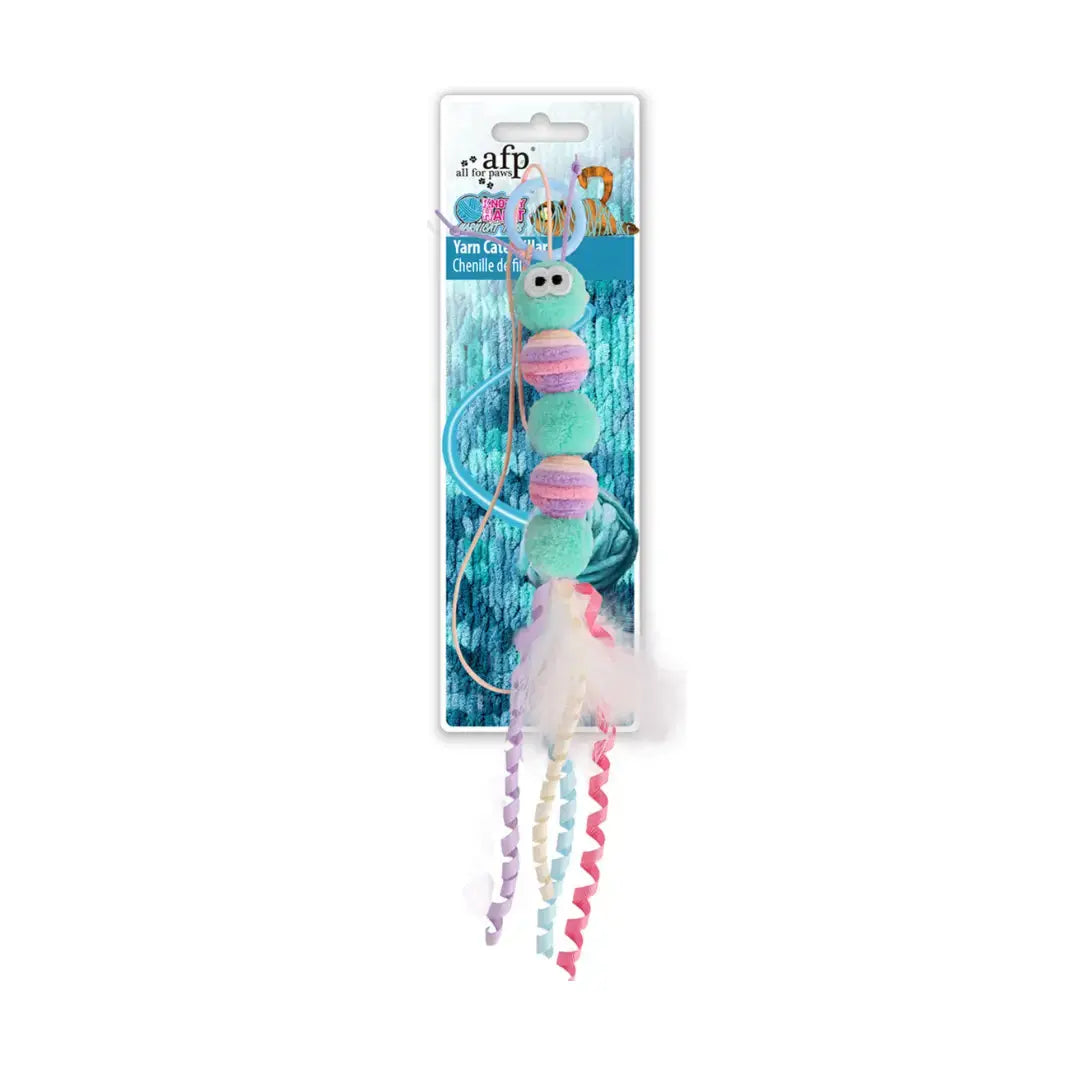 All For Paws Cat Toy Yarn Caterpillar   | Canine & Co