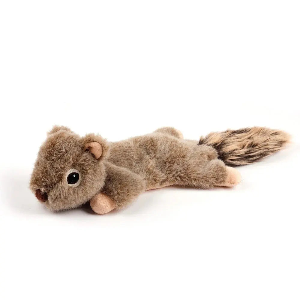 Plush squirrel toy for pets, soft and cuddly, perfect for playtime and comfort.