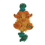 Plush lion dog toy with rope, perfect for interactive play and chewing fun.