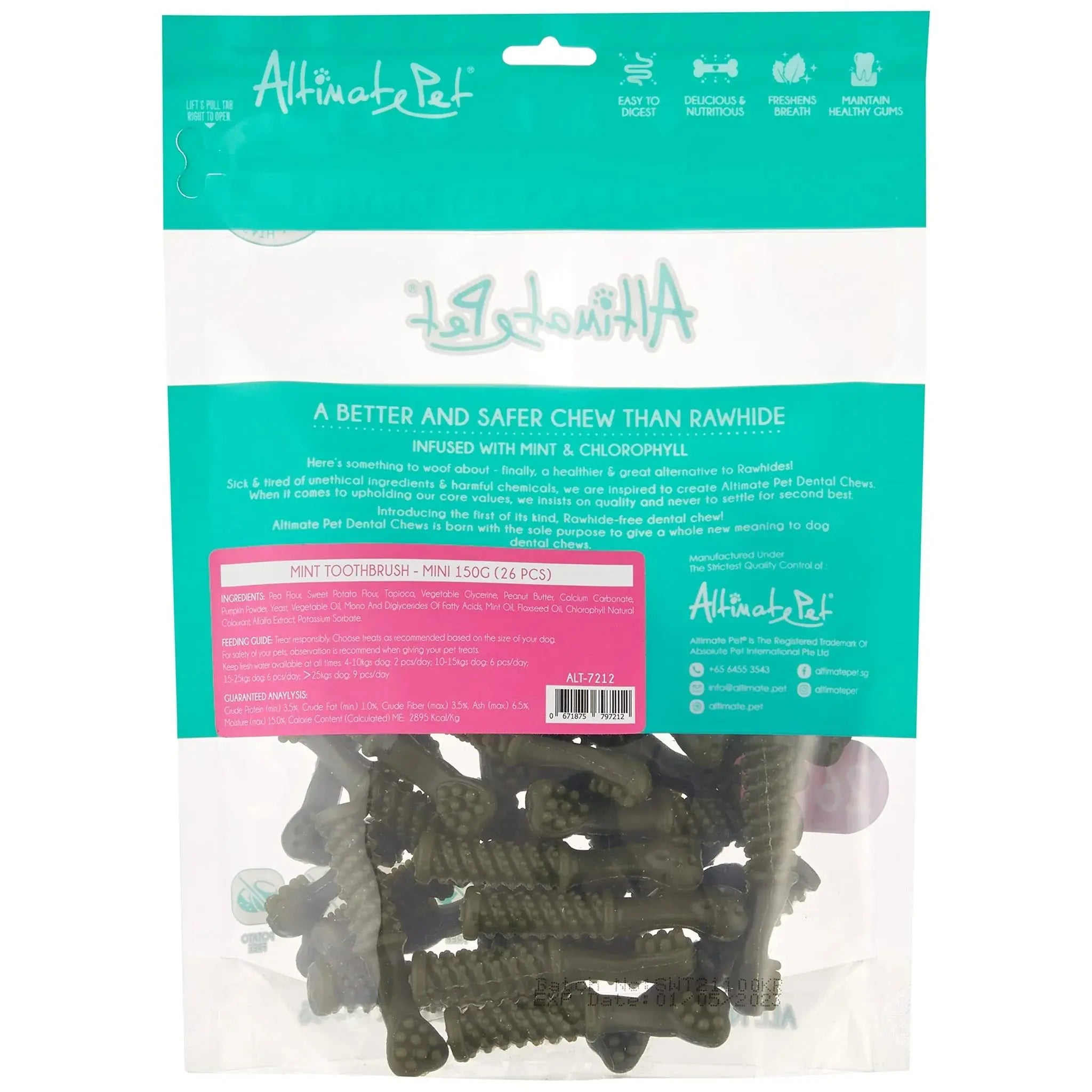 Altimate Toothbrush Mini Dental Chews (26 pack)   | Canine & Co