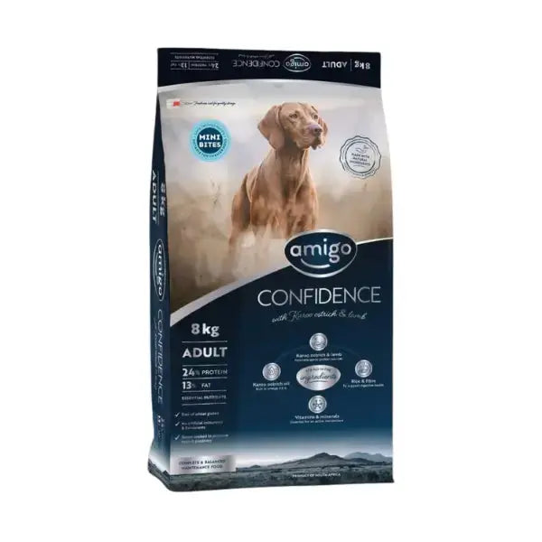 Amigo Confidence Adult Mini Kibble Dry Dog Food   | Canine & Co