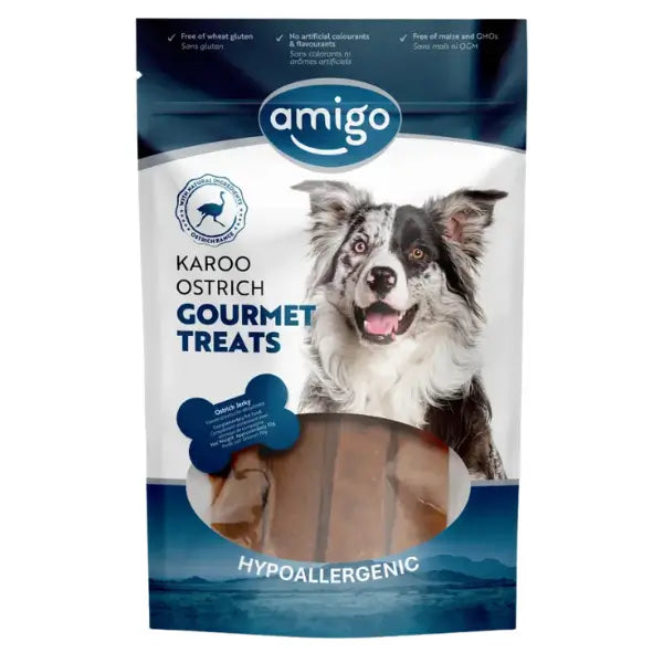 Amigo Karoo Ostrich Jerky Dog Treats