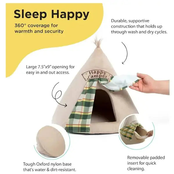 Best Friends by Sheri Meow Hut Happy Camper Wheat   | Canine & Co