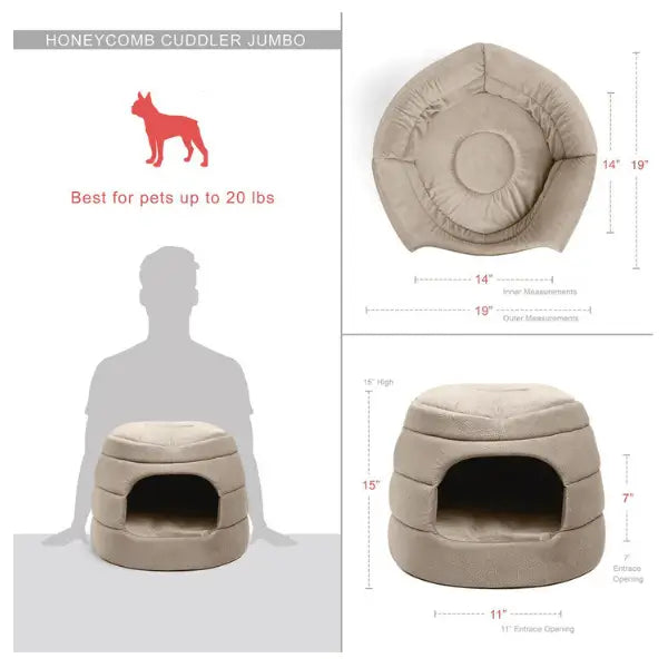 Best Friends Honeycomb Ilan Hut Cuddler Dog & Cat Bed