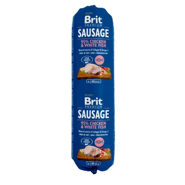 Brit Chicken & White Fish Sausage Wet Dog Food   | Canine & Co