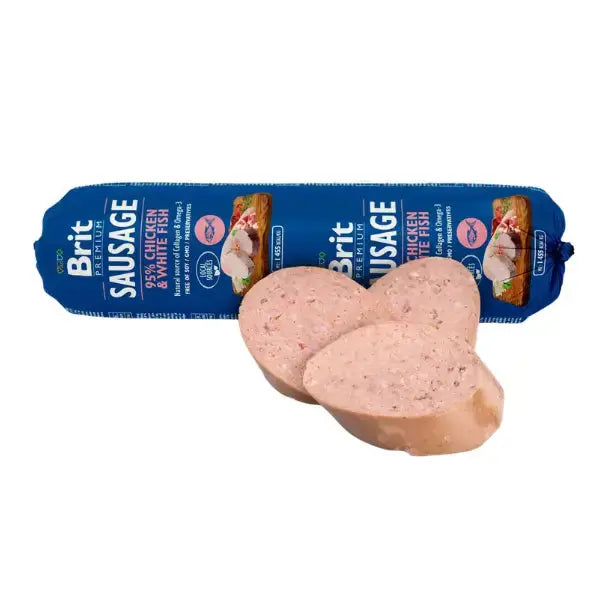 Brit Chicken & White Fish Sausage Wet Dog Food   | Canine & Co