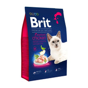 Premium cat food bag featuring sterilized chicken recipe for healthy cats.