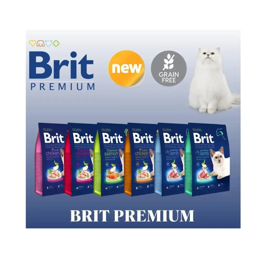 Brit Premium Adult Sterilised Lamb Dry Cat Food   | Canine & Co