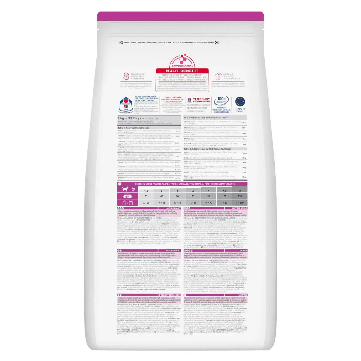 Hill’s Science Plan Small & Mini Mature Adult 7+ Chicken Dry Dog Food (New)