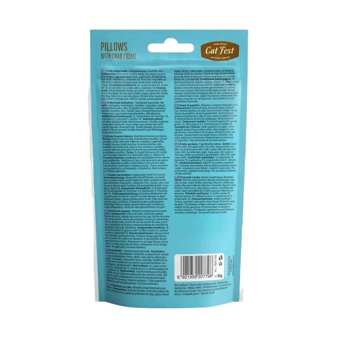 Cat Fest Pillows Crab Cat Treats   | Canine & Co