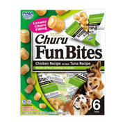 Churu FunBites dog treats with chicken and tuna recipes, perfect for rewarding your furry friend.