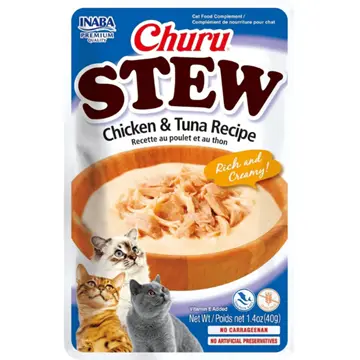 Churu Stew Chicken & Tuna Pouch Cat Treats 40g   | Canine & Co