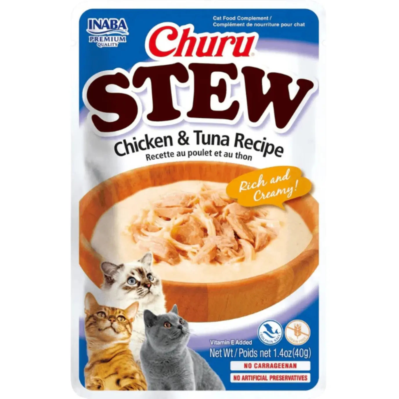 Churu Stew Chicken & Tuna Pouch Cat Treats 40g   | Canine & Co