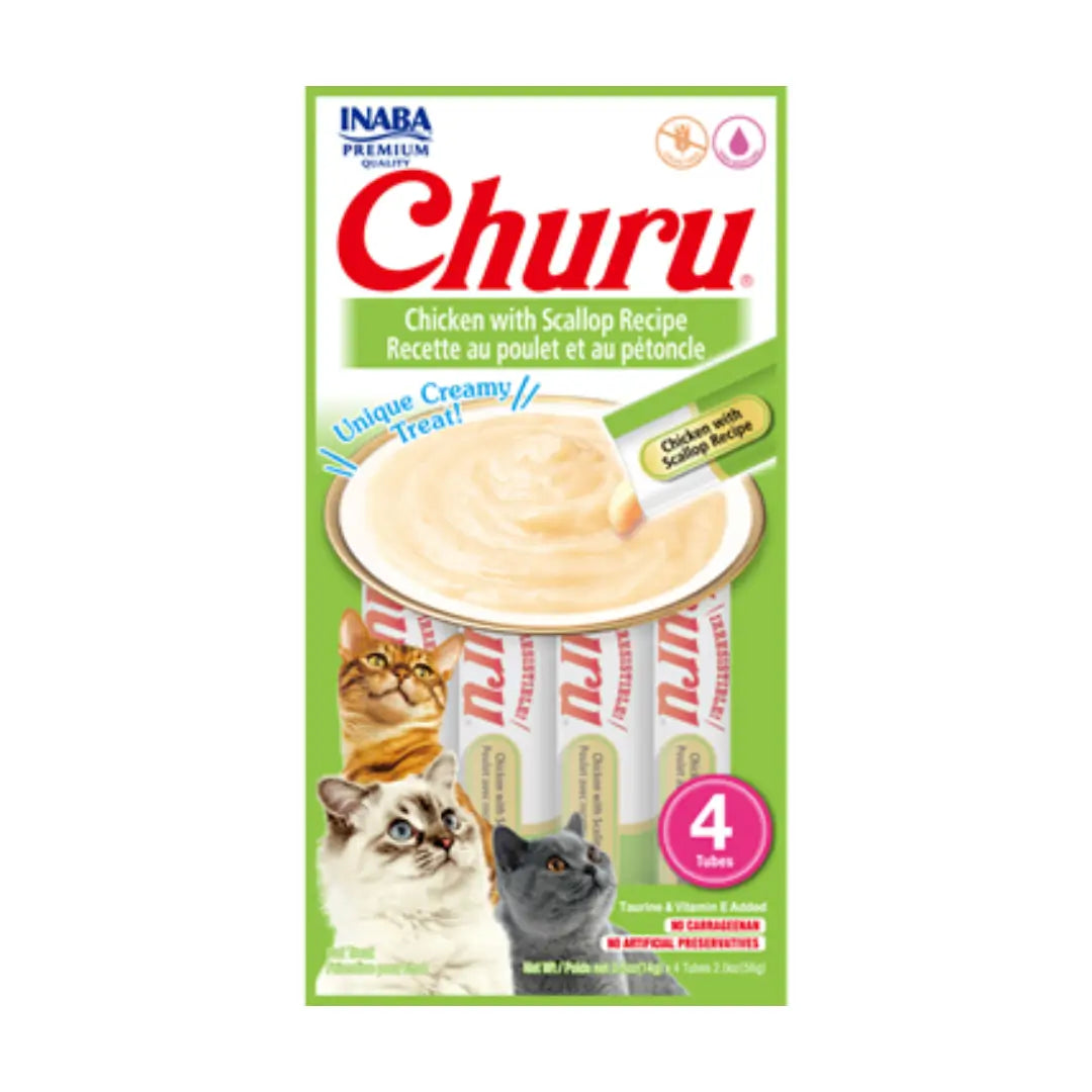 Churu Chicken & Scallop Purée Cat Treats