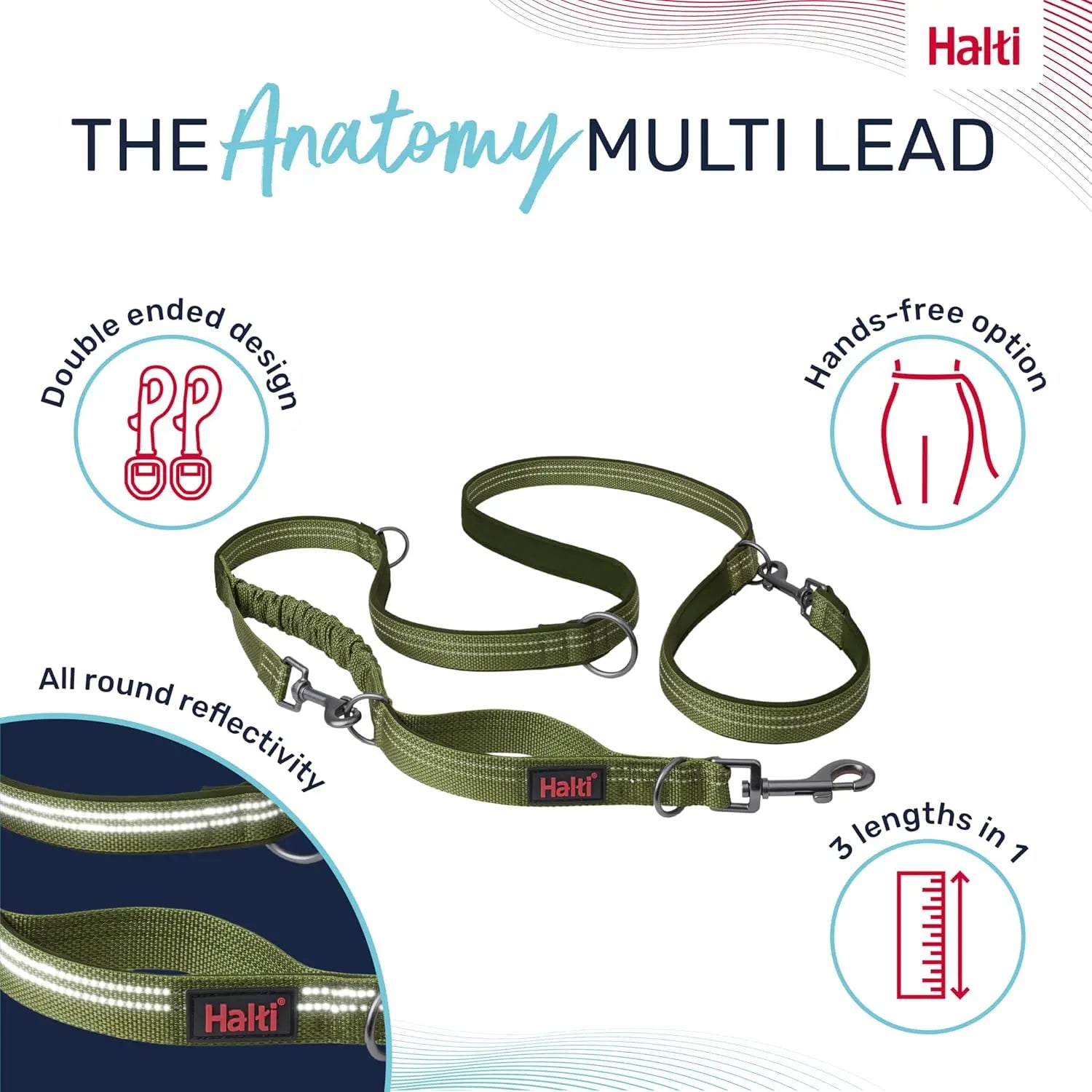 Company Of Animals Halti Anatomy Dog Multi Lead   | Canine & Co