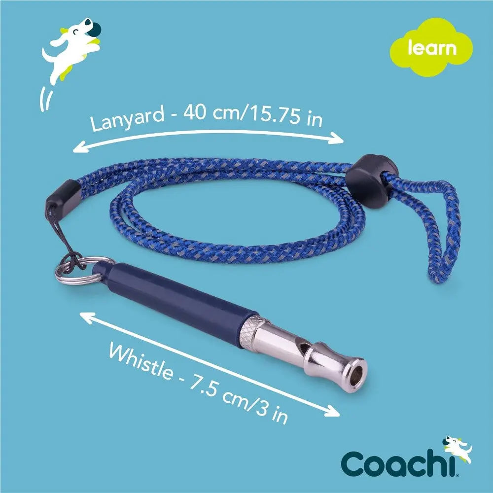 Dog training whistle with lanyard, perfect for effective communication and commands.