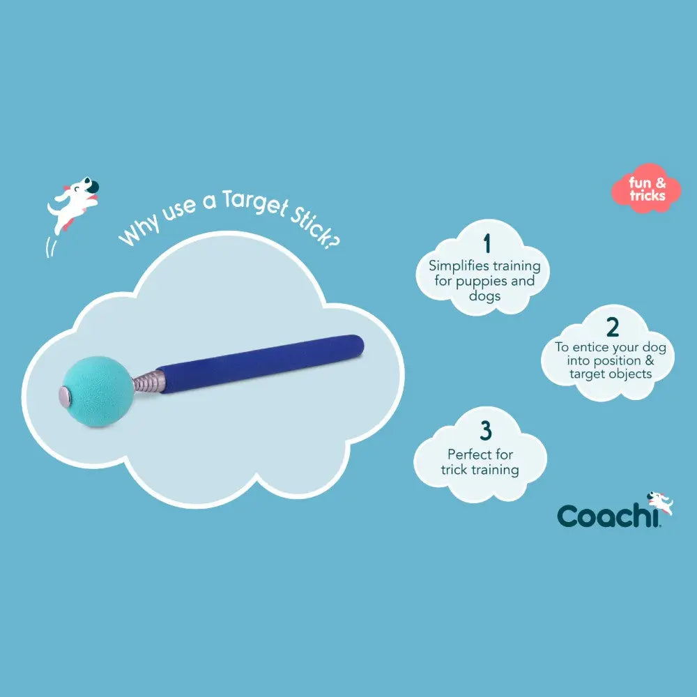 Target stick for dog training, simplifying tricks and positioning with fun, engaging design.