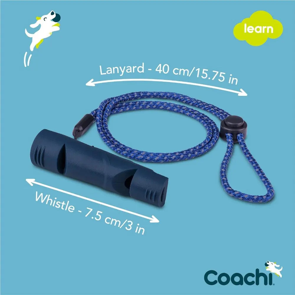 Dog training whistle with lanyard, perfect for effective communication during training sessions.