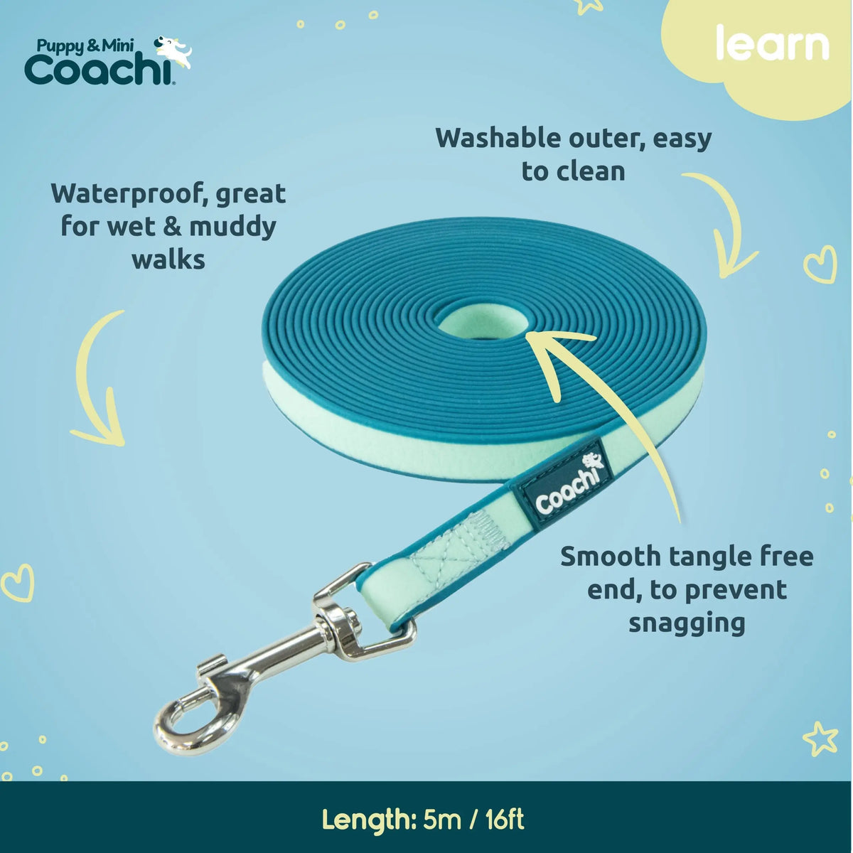 Company of Animals Coachi Waterproof Training Line Puppy & Mini   | Canine & Co