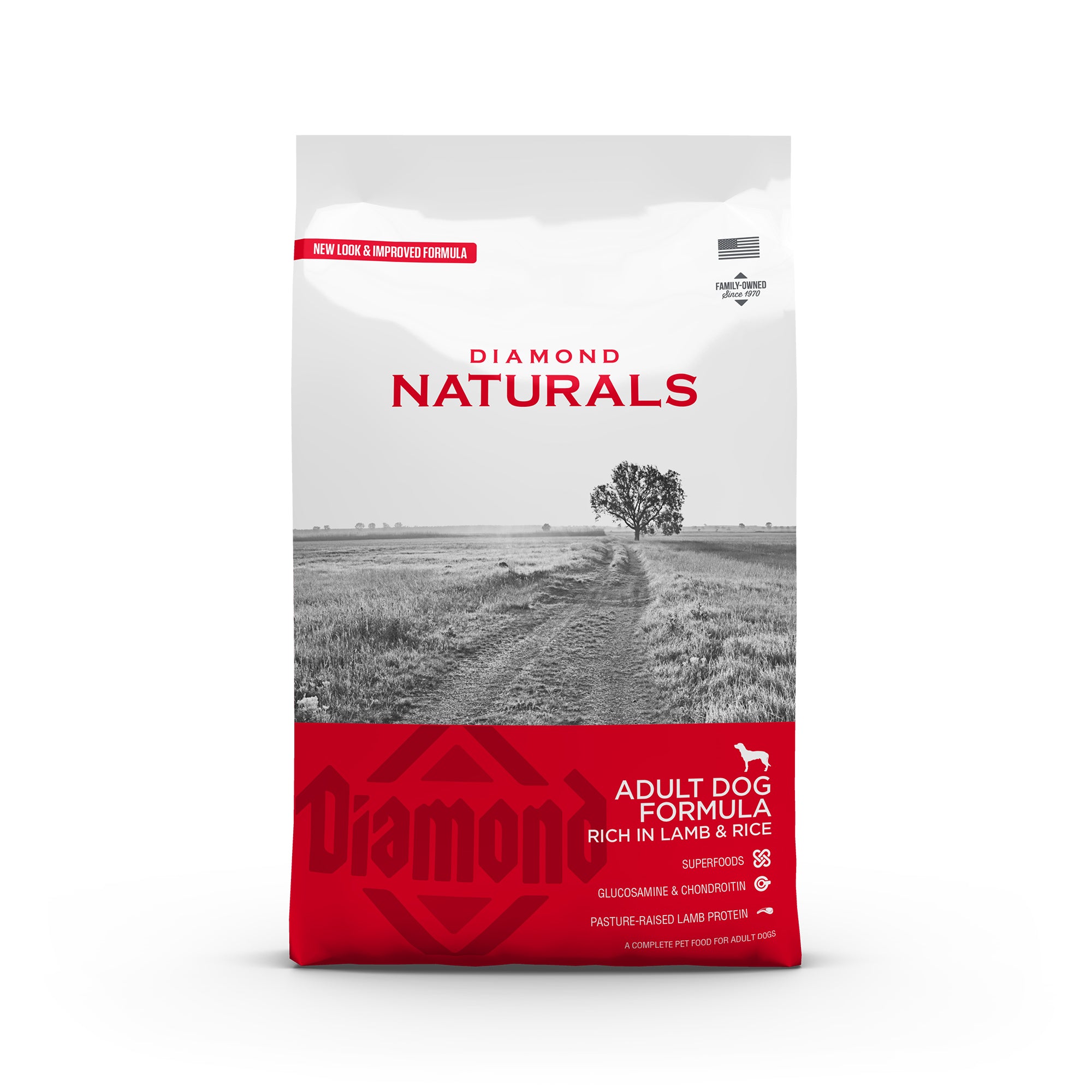 Diamond Naturals Adult Dog Formula - Rich in Lamb & Rice - product detail image available online in South Africa