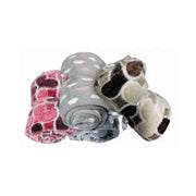 Cozy fleece blankets in various colors and patterns, perfect for warmth and comfort.