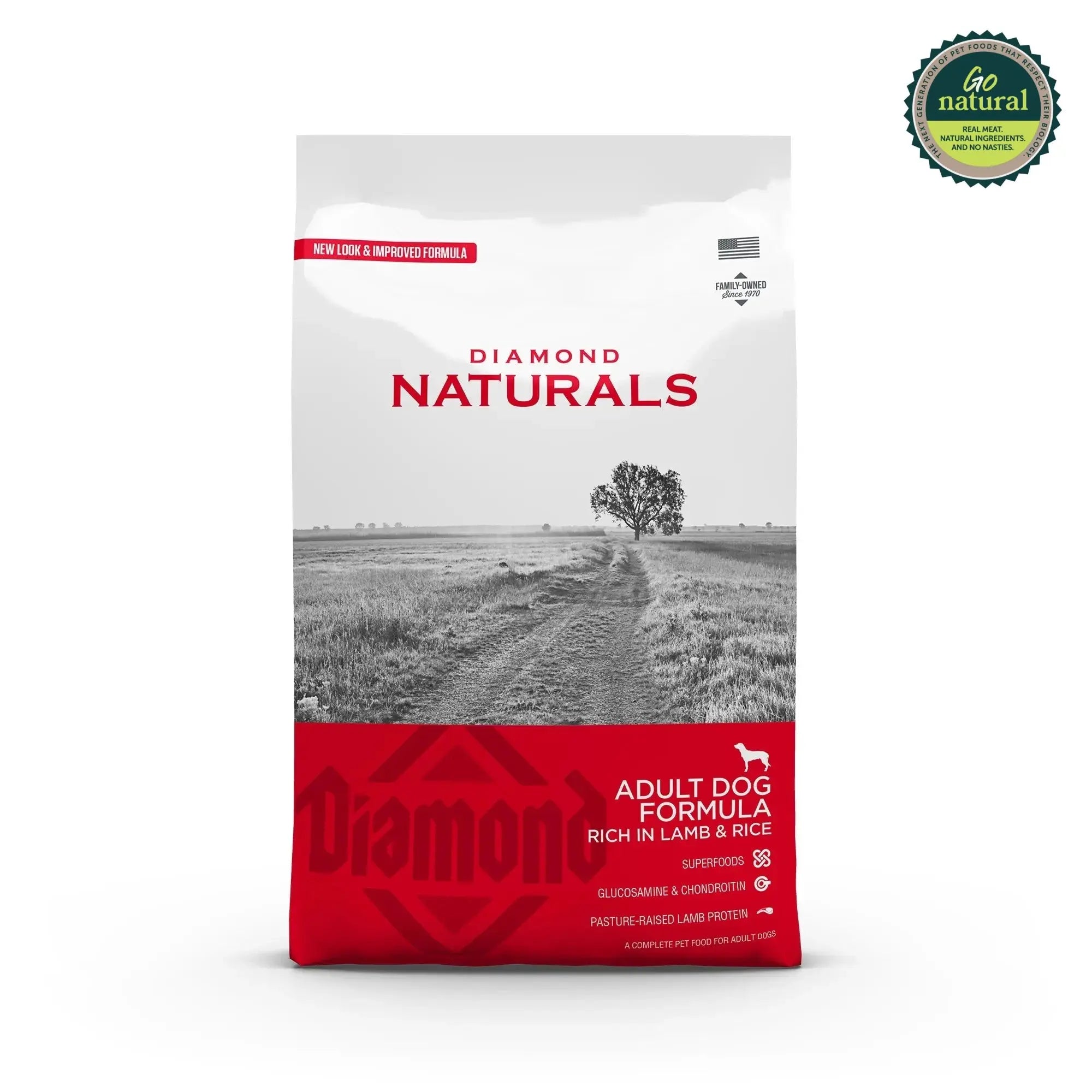 Diamond Naturals Adult Dog Formula Rich in Lamb & Rice Dry Dog Food   | Canine & Co