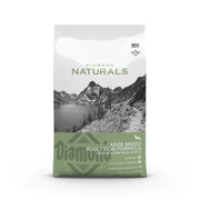 Diamond Naturals large breed dog food bag featuring lamb meal and rice, ideal for adult dogs.