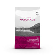 Diamond Naturals Large Breed Puppy Formula bag featuring lamb and rice for optimal growth and development.