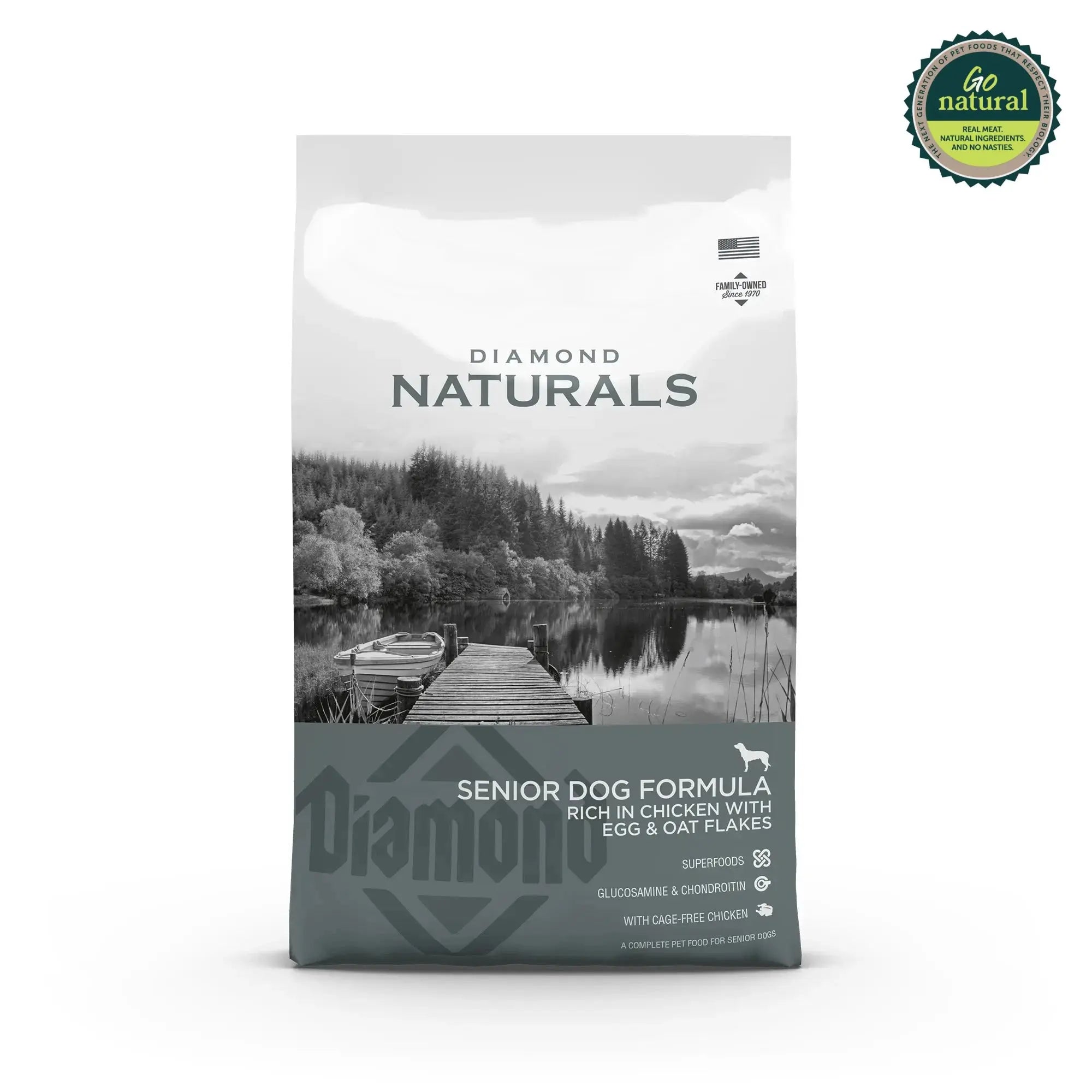 Diamond Naturals Senior Dog Formula Rich in Chicken with Eggs & Oat Flakes Dry Dog Food   | Canine & Co