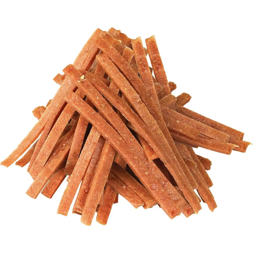 Dog treats, chewy strips, natural ingredients, healthy snacks for pets, perfect for training rewards.