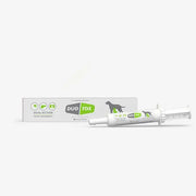 DuoTox dual action toxin absorbent for pets, featuring a syringe and packaging design.